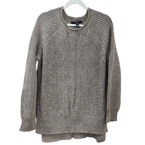 Ellen Tracy Roll Neck Chunky Knit Sweater Size Medium Nordic Rib Stitch Cozy - Picture 4 of 14